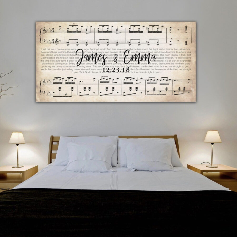 Your Song on Canvas – Personalized Lyrics Wall Art for Couples